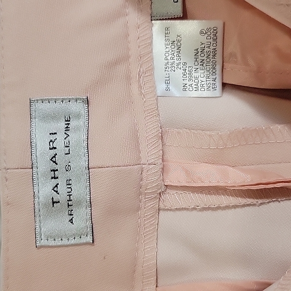 NWT Tahari Pink Wide Leg Trouser Puddle Palazzo Pants - Picture 5 of 11